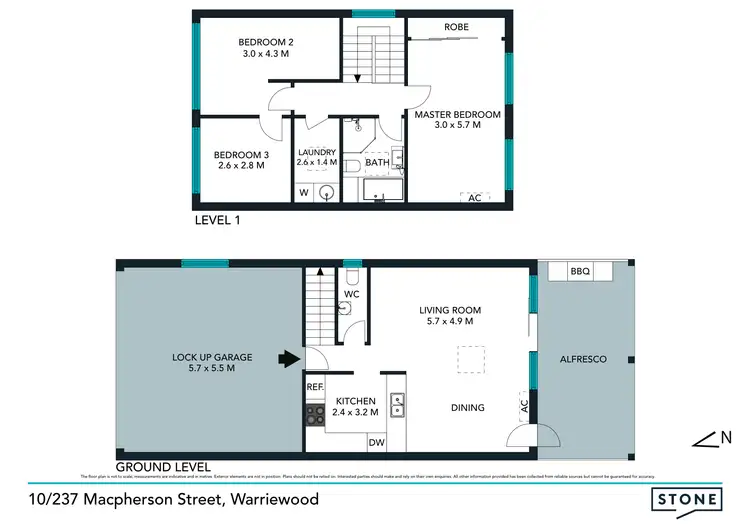 Floorplan of Homely townhouse listing, 10/237 Macpherson Street, Warriewood NSW 2102
