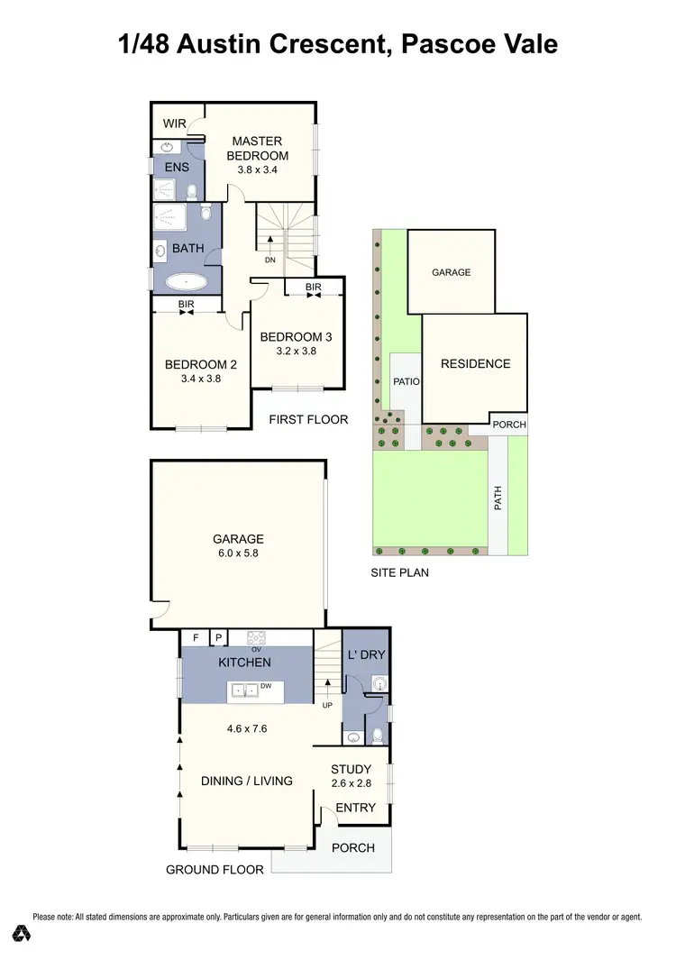 Floorplan of Homely townhouse listing, 1/48 Austin Crescent, Pascoe Vale VIC 3044