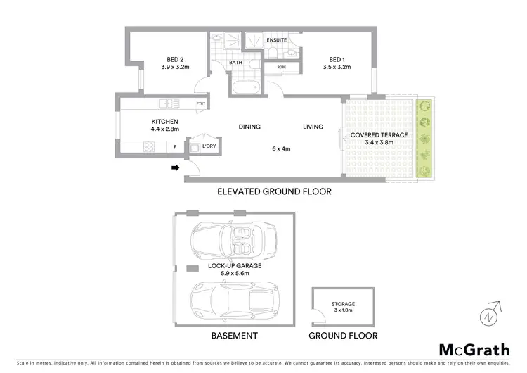 Floorplan of Homely apartment listing, 12/34 Connells Point Road, South Hurstville NSW 2221