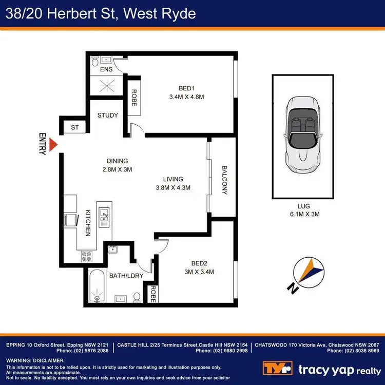 Floorplan of Homely apartment listing, 38/20 Herbert Street, West Ryde NSW 2114