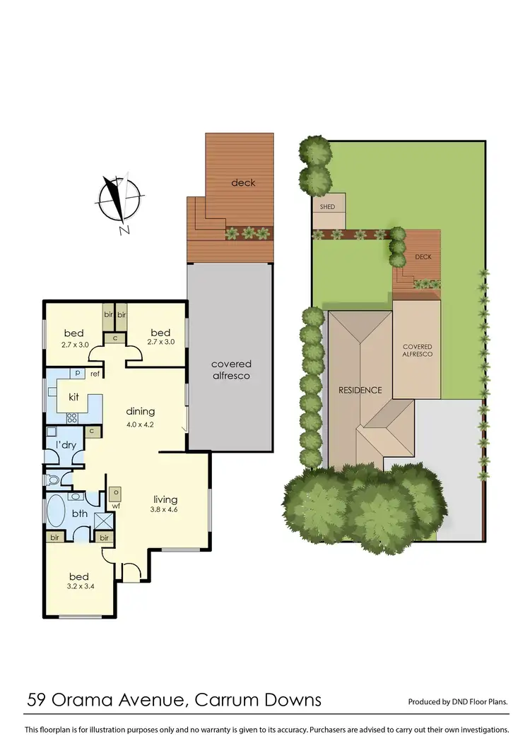 Floorplan of Homely house listing, 59 Orama Avenue, Carrum Downs VIC 3201