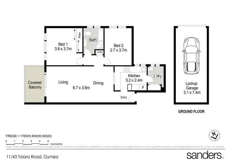 Floorplan of Homely unit listing, 11/43 Talara Road, Gymea NSW 2227