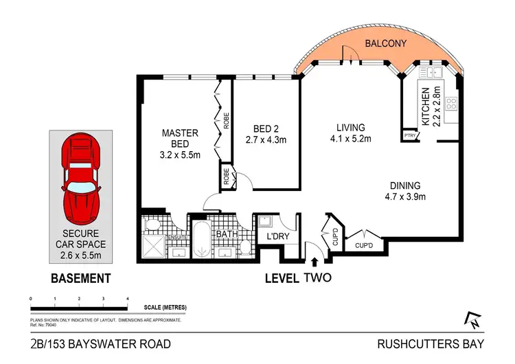 Floorplan of Homely unit listing, 2B/153 Bayswater Road, Rushcutters Bay NSW 2011