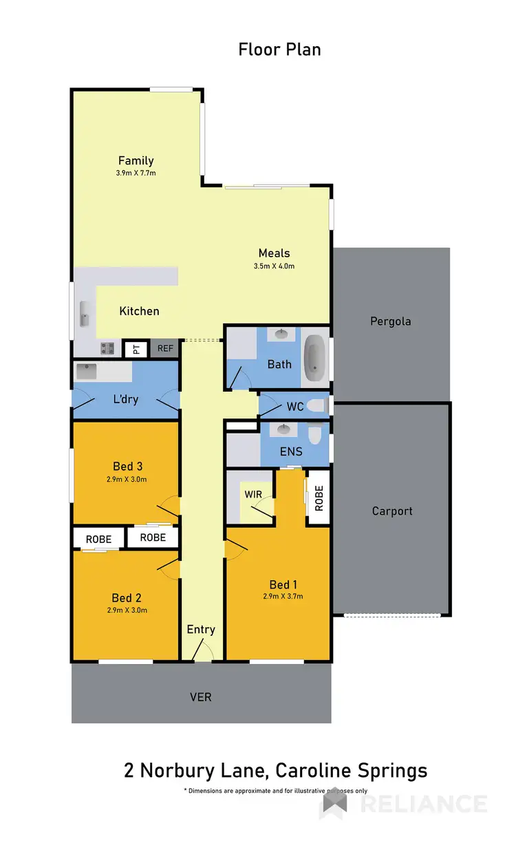 Floorplan of Homely house listing, 2 Norbury Lane, Caroline Springs VIC 3023