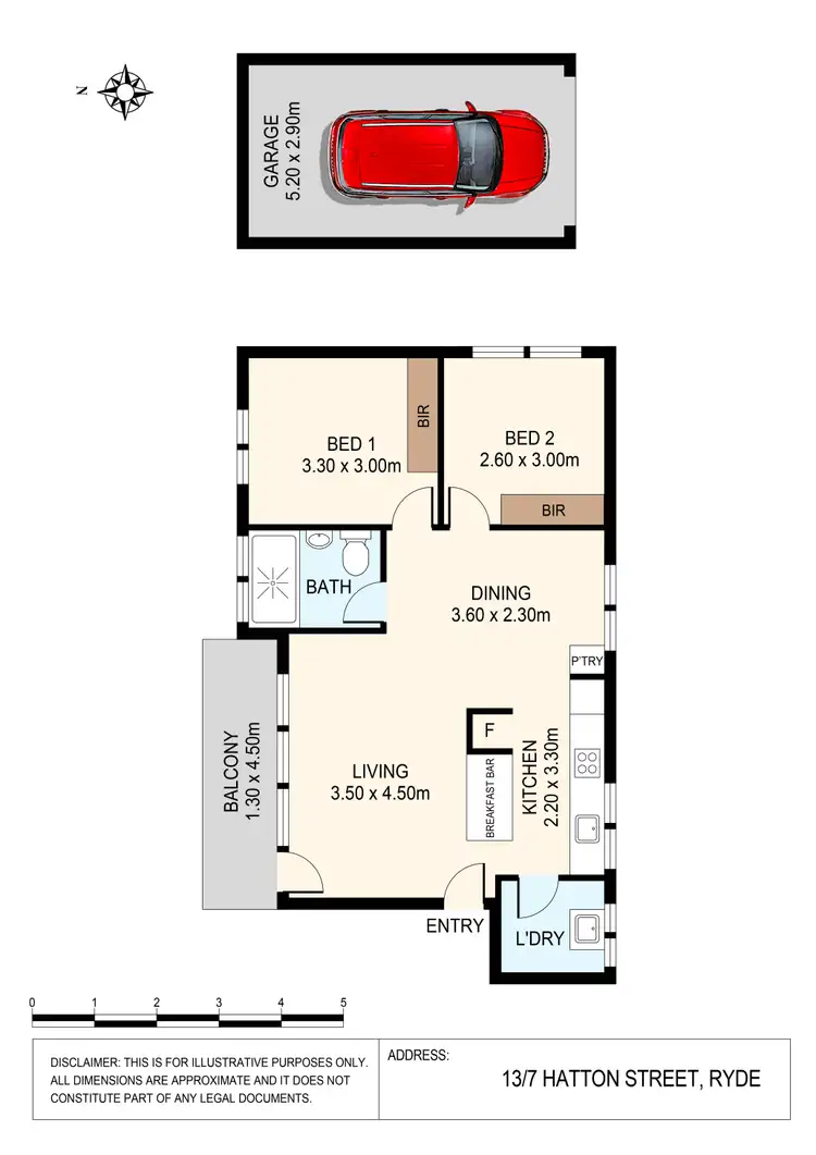 Floorplan of Homely apartment listing, 13/7 Hatton Street, Ryde NSW 2112