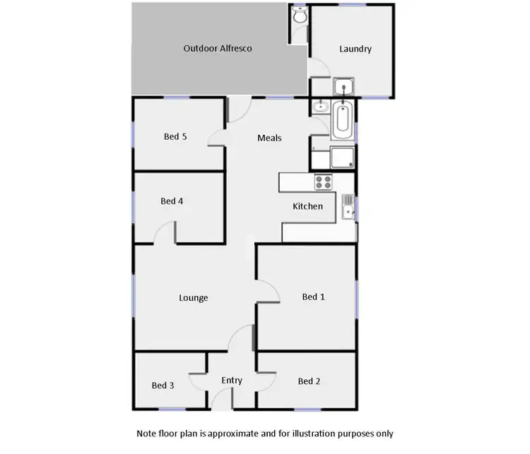 Floorplan of Homely house listing, 5 Gum Street, Red Cliffs VIC 3496