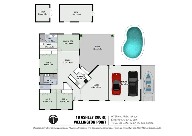 Floorplan of Homely house listing, 18 Ashley Court, Wellington Point QLD 4160
