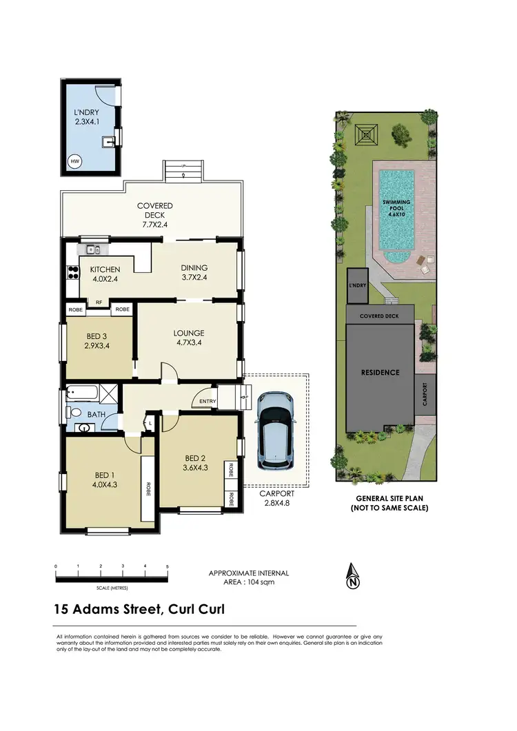 Floorplan of Homely house listing, 15 Adams Street, Curl Curl NSW 2096