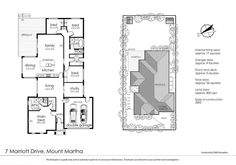 Floorplan of Homely house listing, 7 Marriott Drive, Mount Martha VIC 3934