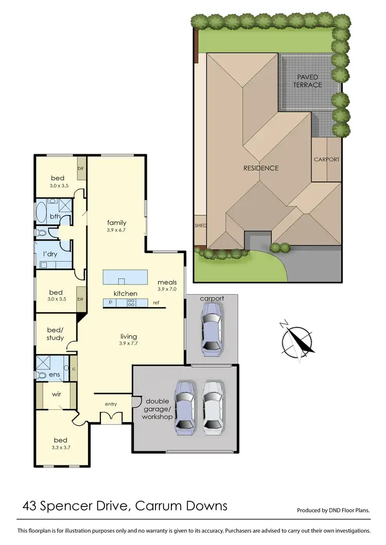 Floorplan of Homely house listing, 43 Spencer Drive, Carrum Downs VIC 3201