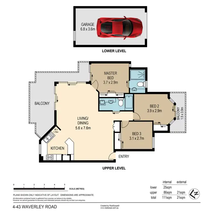 Floorplan of Homely unit listing, 4/43 Waverley Road, Taringa QLD 4068