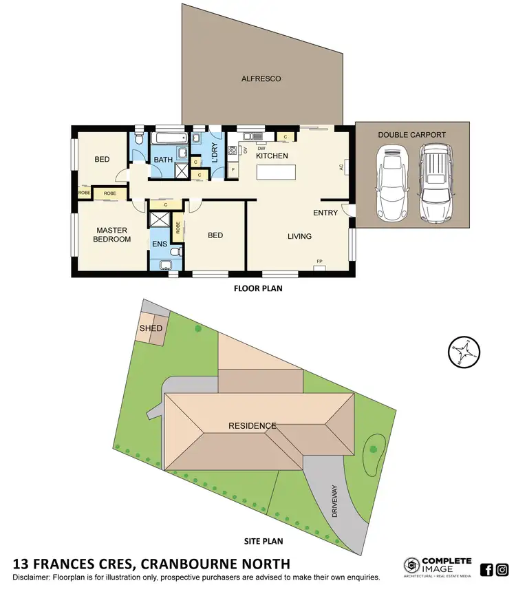 Floorplan of Homely house listing, 13 Frances Crescent, Cranbourne North VIC 3977