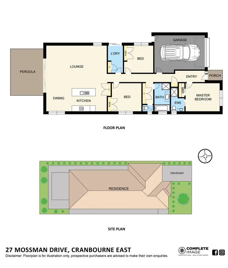 Floorplan of Homely house listing, 27 Mossman Drive, Cranbourne East VIC 3977