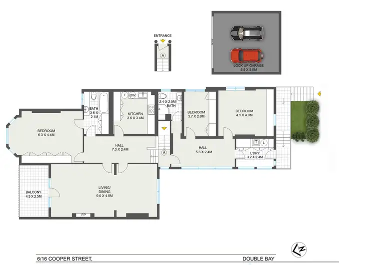 Floorplan of Homely apartment listing, 6/16-18 Cooper Street, Double Bay NSW 2028