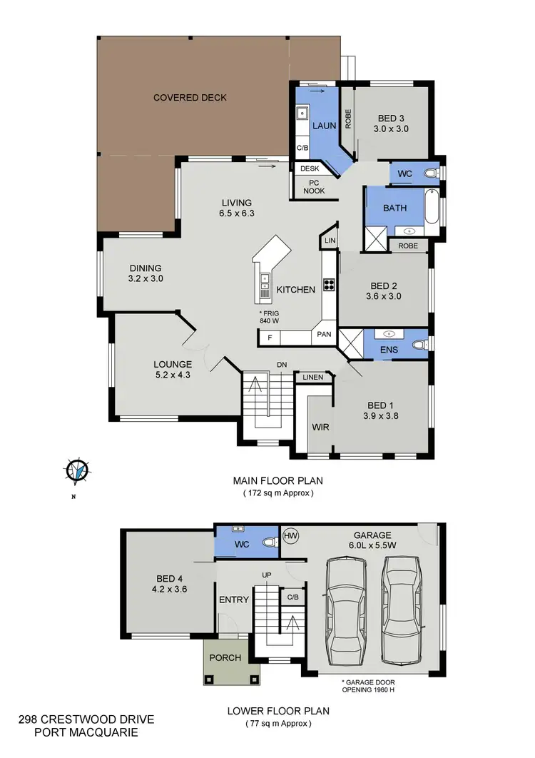 Floorplan of Homely house listing, 298 Crestwood Drive, Port Macquarie NSW 2444