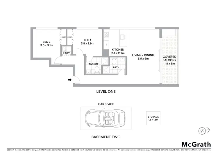 Floorplan of Homely apartment listing, 101/143 West Street, Crows Nest NSW 2065
