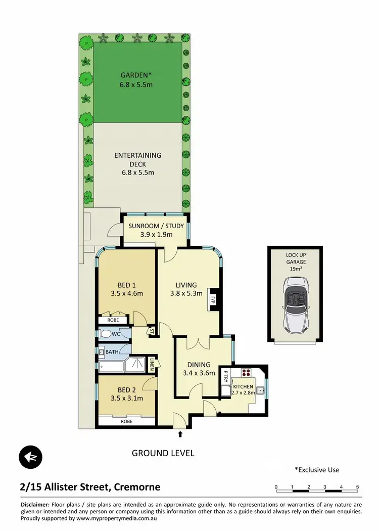 Floorplan of Homely apartment listing, 2/15 Allister Street, Cremorne NSW 2090
