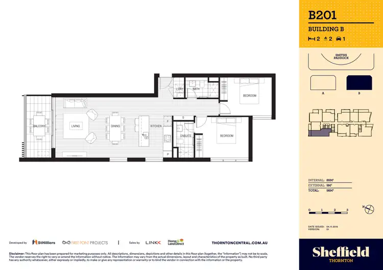 Floorplan of Homely apartment listing, 201/10 Aviators Way, Penrith NSW 2750