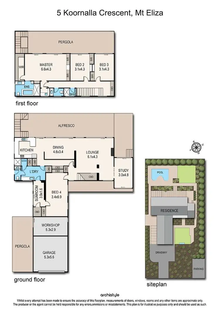 Floorplan of Homely house listing, 5 Koornalla Crescent, Mount Eliza VIC 3930