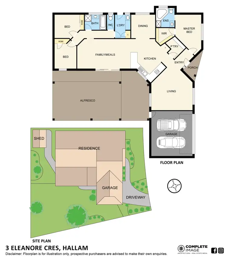 Floorplan of Homely house listing, 3 Eleanore Crescent, Hallam VIC 3803