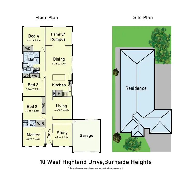 Floorplan of Homely house listing, 10 West Highland Drive, Burnside Heights VIC 3023