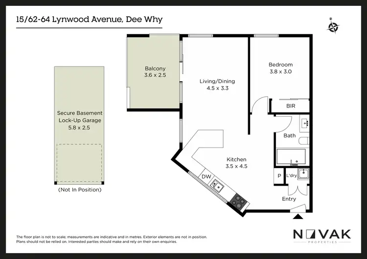 Floorplan of Homely apartment listing, 15/62-64 Lynwood Avenue, Dee Why NSW 2099
