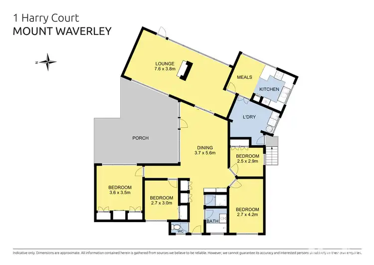 Floorplan of Homely house listing, 1 Harry Court, Mount Waverley VIC 3149