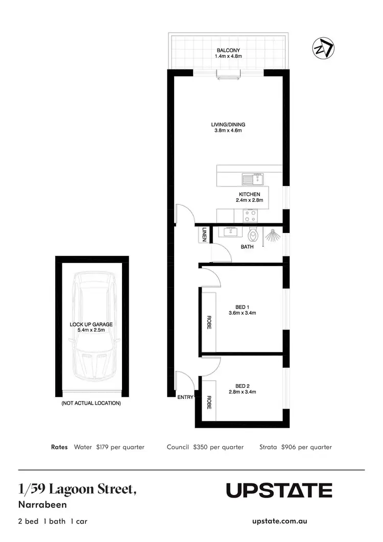 Floorplan of Homely unit listing, 1/57-59 Lagoon Street, Narrabeen NSW 2101
