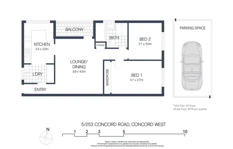 Floorplan of Homely apartment listing, 5/253 Concord Road, Concord West NSW 2138