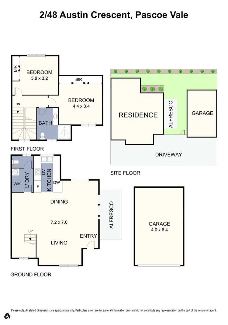 Floorplan of Homely townhouse listing, 2/48 Austin Crescent, Pascoe Vale VIC 3044
