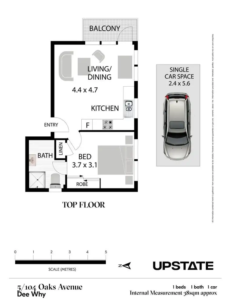 Floorplan of Homely unit listing, 5/104 Oaks Avenue, Dee Why NSW 2099