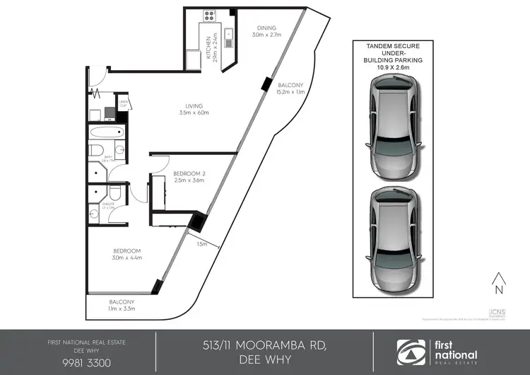 Floorplan of Homely apartment listing, Level 5/513/11 Mooramba Road, Dee Why NSW 2099