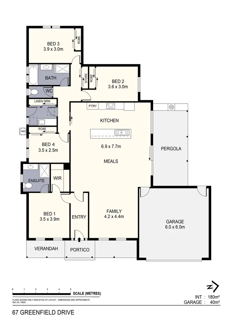 Floorplan of Homely house listing, 67 Greenfield Drive, Epsom VIC 3551