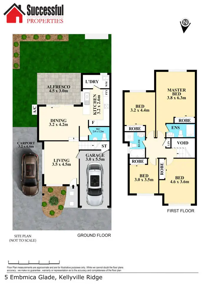 Floorplan of Homely townhouse listing, 5 Emblica Glade, Kellyville Ridge NSW 2155
