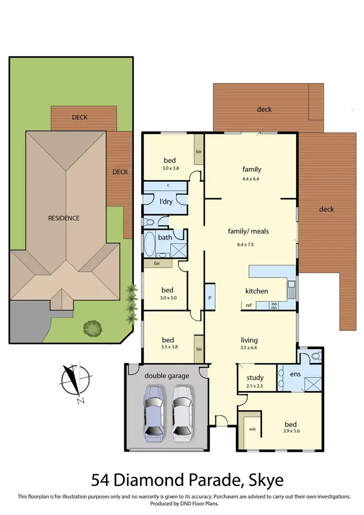 Floorplan of Homely house listing, 54 Diamond Parade, Skye VIC 3977