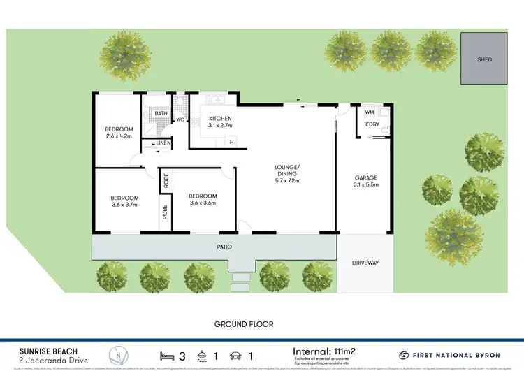 Floorplan of Homely house listing, 2 Jacaranda Drive, Byron Bay NSW 2481