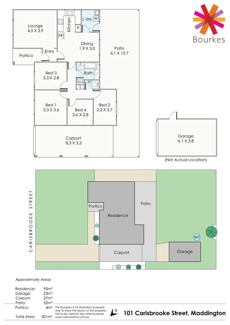 Floorplan of Homely house listing, 101 Carisbrooke Street, Maddington WA 6109