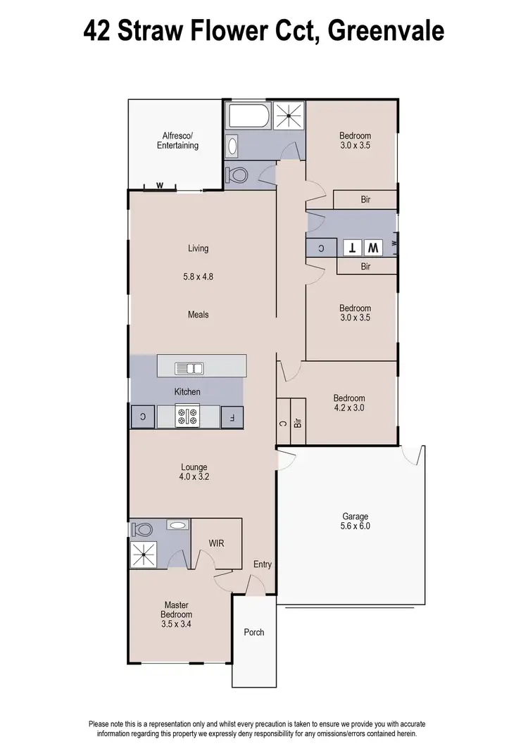 Floorplan of Homely house listing, 42 Straw Flower Circuit, Greenvale VIC 3059