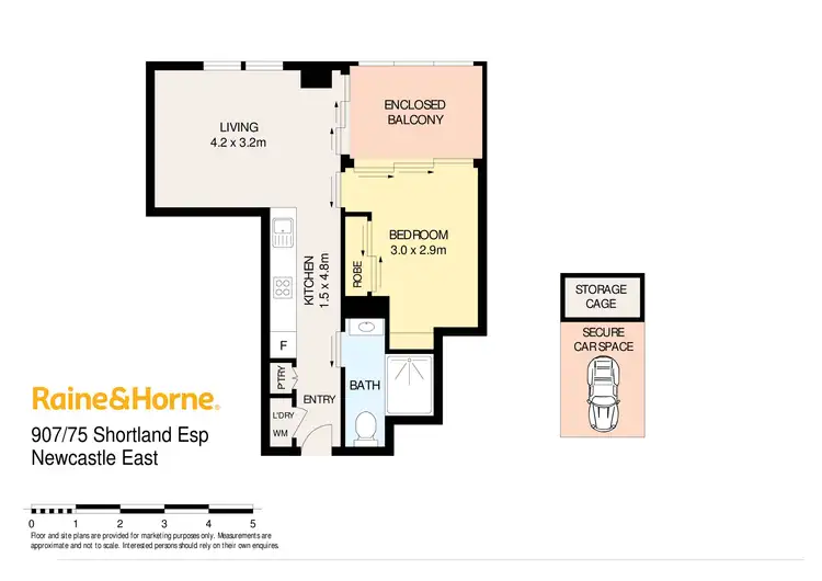 Floorplan of Homely apartment listing, 907/75 Shortland Esplanade, Newcastle NSW 2300