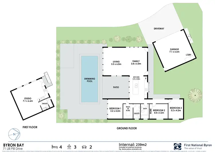 Floorplan of Homely house listing, 71 Lilli Pilli Drive, Byron Bay NSW 2481