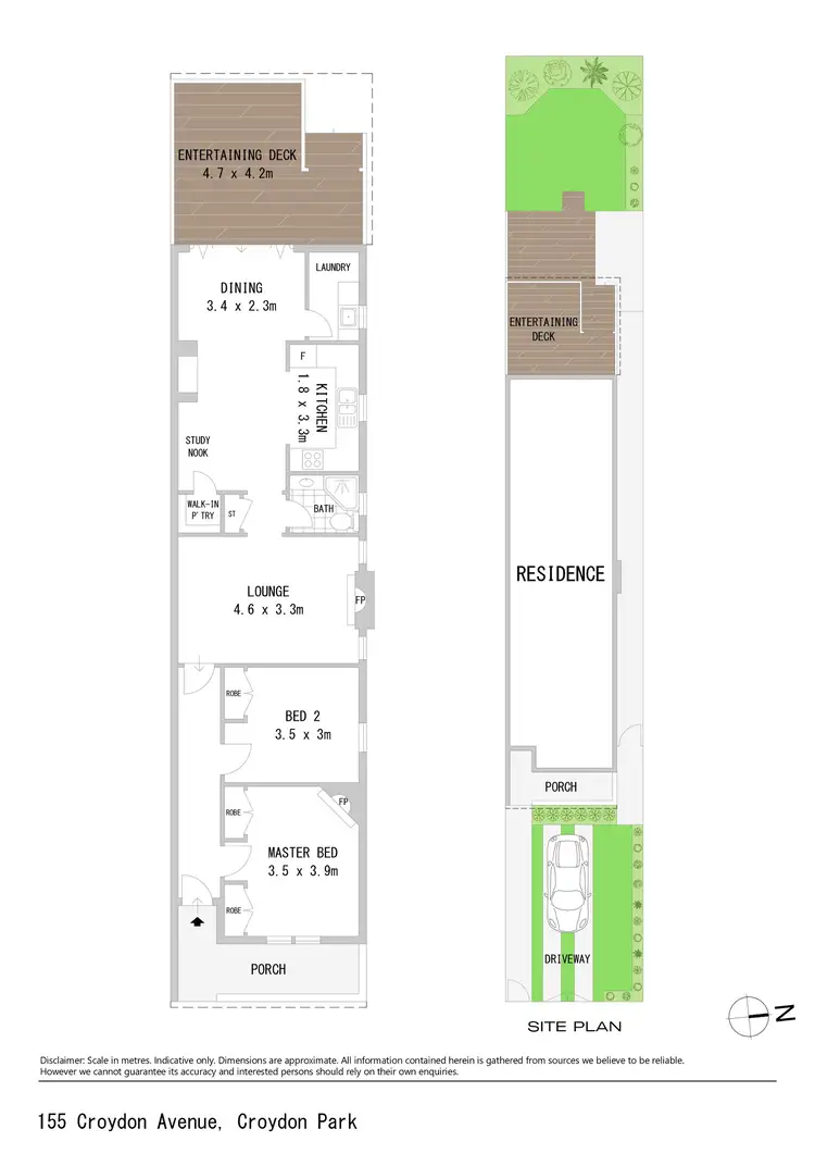 Floorplan of Homely semi-detached listing, 155 Croydon Avenue, Croydon Park NSW 2133