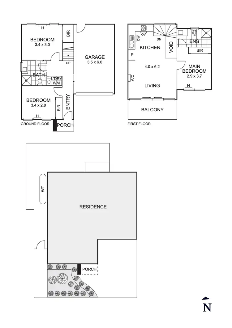 Floorplan of Homely townhouse listing, 37 Shanley Street, Pascoe Vale VIC 3044