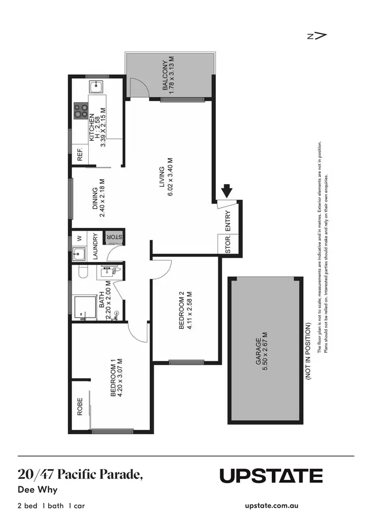 Floorplan of Homely unit listing, 20/47 Pacific Parade, Dee Why NSW 2099