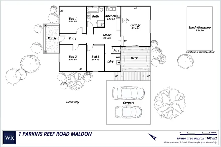 Floorplan of Homely house listing, 1 Parkins Reef Road, Maldon VIC 3463