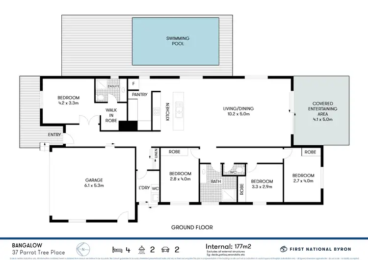 Floorplan of Homely house listing, 37 Parrot Tree Place, Bangalow NSW 2479