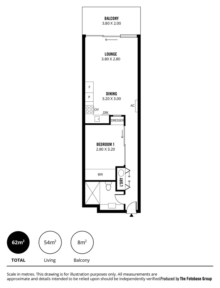 Floorplan of Homely apartment listing, 204/288 Waymouth Street, Adelaide SA 5000
