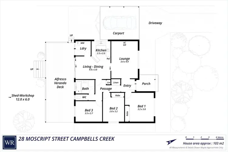 Floorplan of Homely house listing, 28 Moscript Street, Campbells Creek VIC 3451