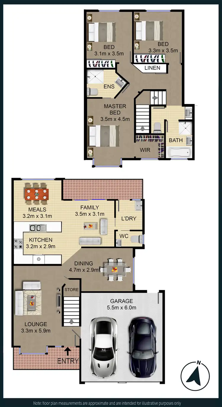 Floorplan of Homely semi-detached listing, 8 Northcott Way, Cherrybrook NSW 2126