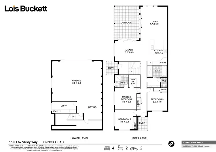 Floorplan of Homely townhouse listing, 1/36 Fox Valley Way, Lennox Head NSW 2478