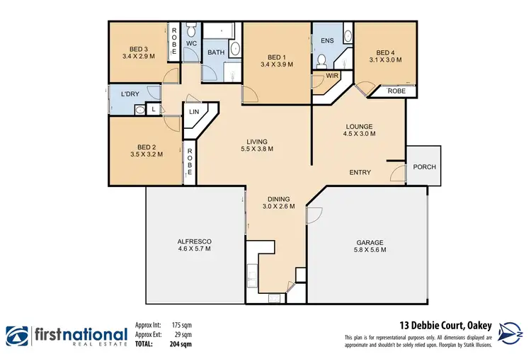Floorplan of Homely house listing, 13 Debbie Court, Oakey QLD 4401